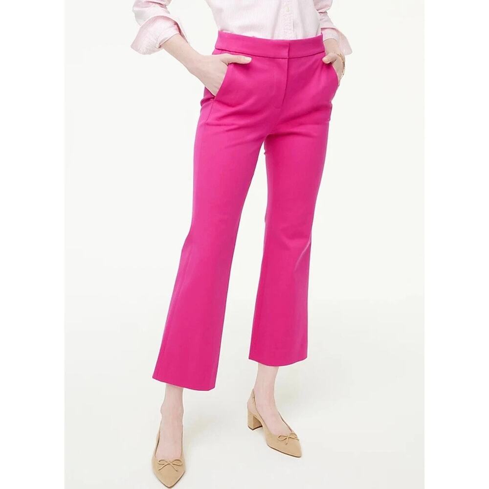 J. Crew Pink Cropped Straight-Leg Pants